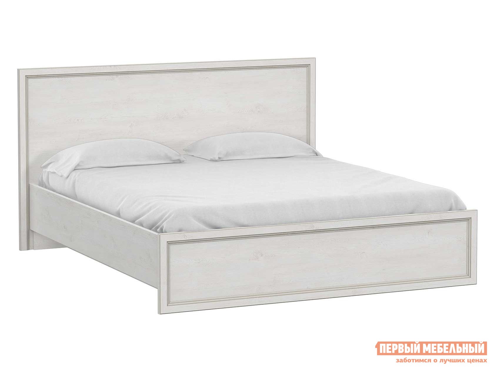 Двуспальная кровать  Александрия Сосна Санторини светлая, 180х200 см, С подъемным механизмом, Без мягкого изголовья