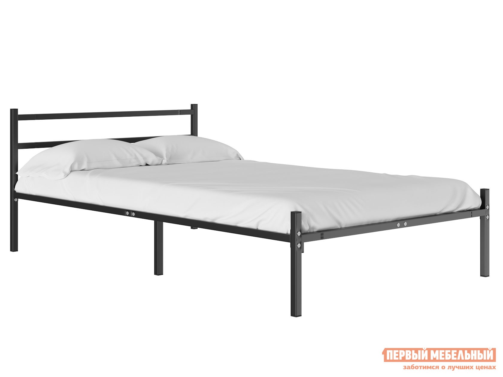 Двуспальная кровать  Компакт Черный, металл, 120х200 см