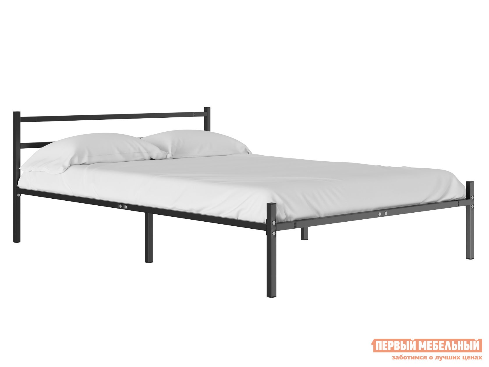 Двуспальная кровать  Компакт Черный, металл, 140х200 см