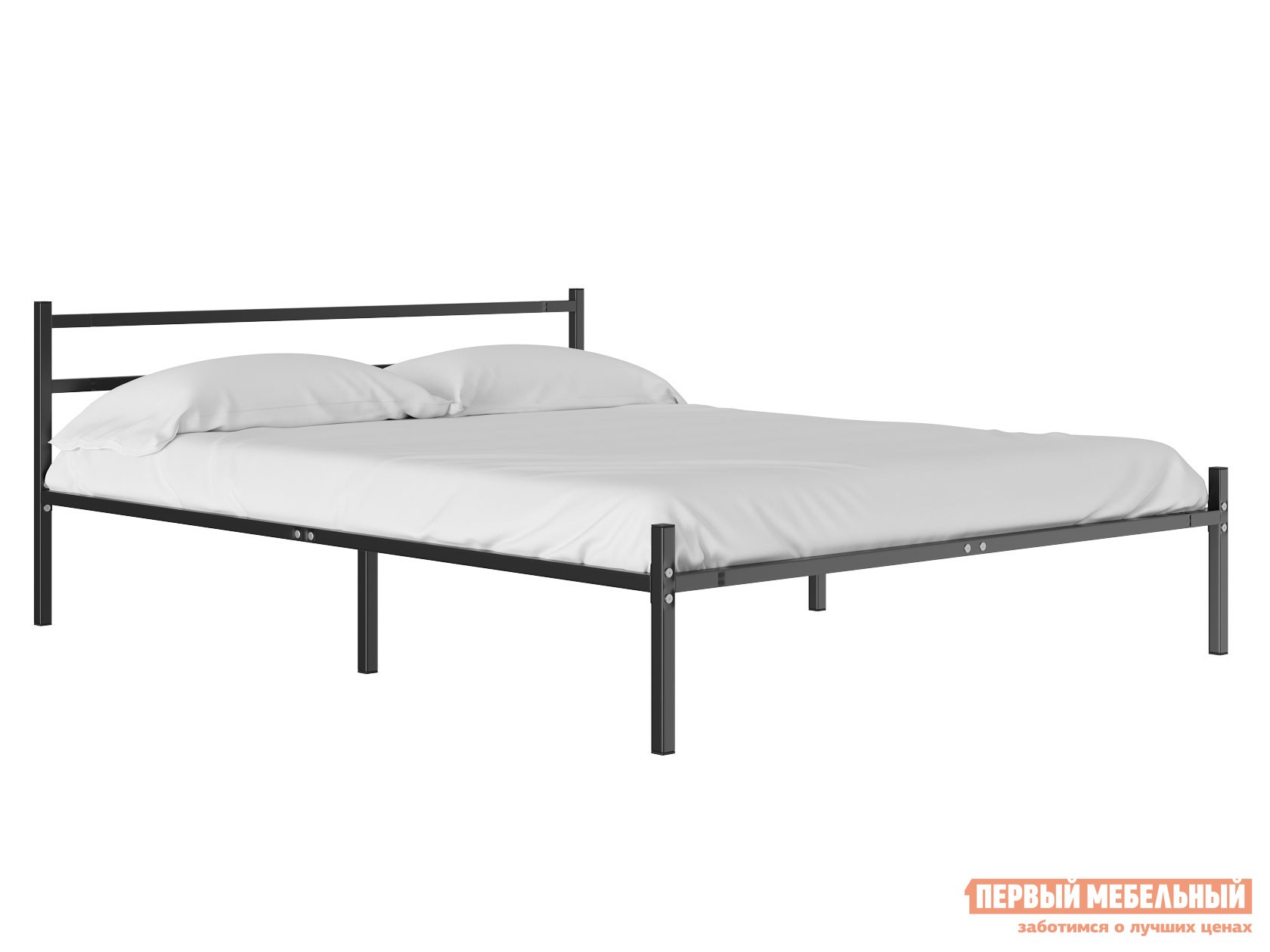 Двуспальная кровать  Компакт Черный, металл, 160х200 см