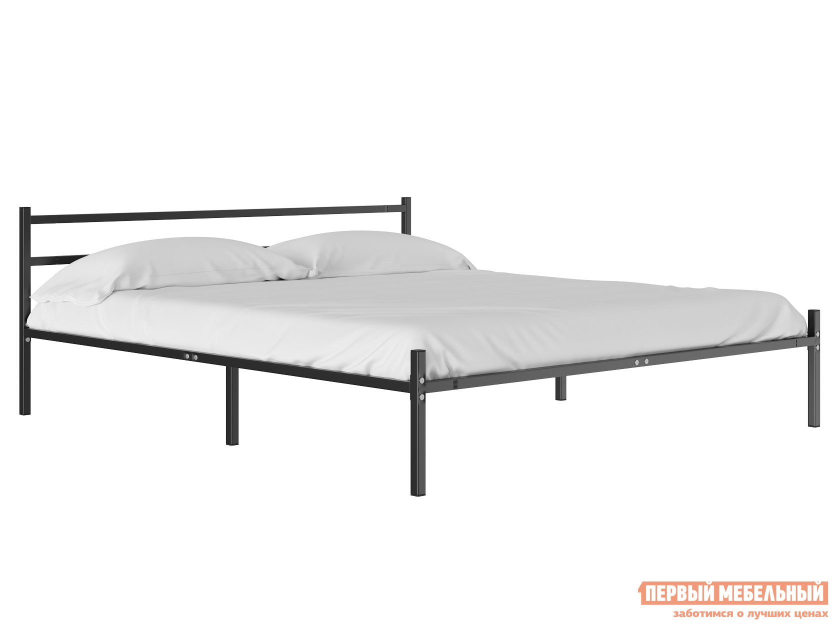 Двуспальная кровать  Компакт Черный, металл, 180х200 см