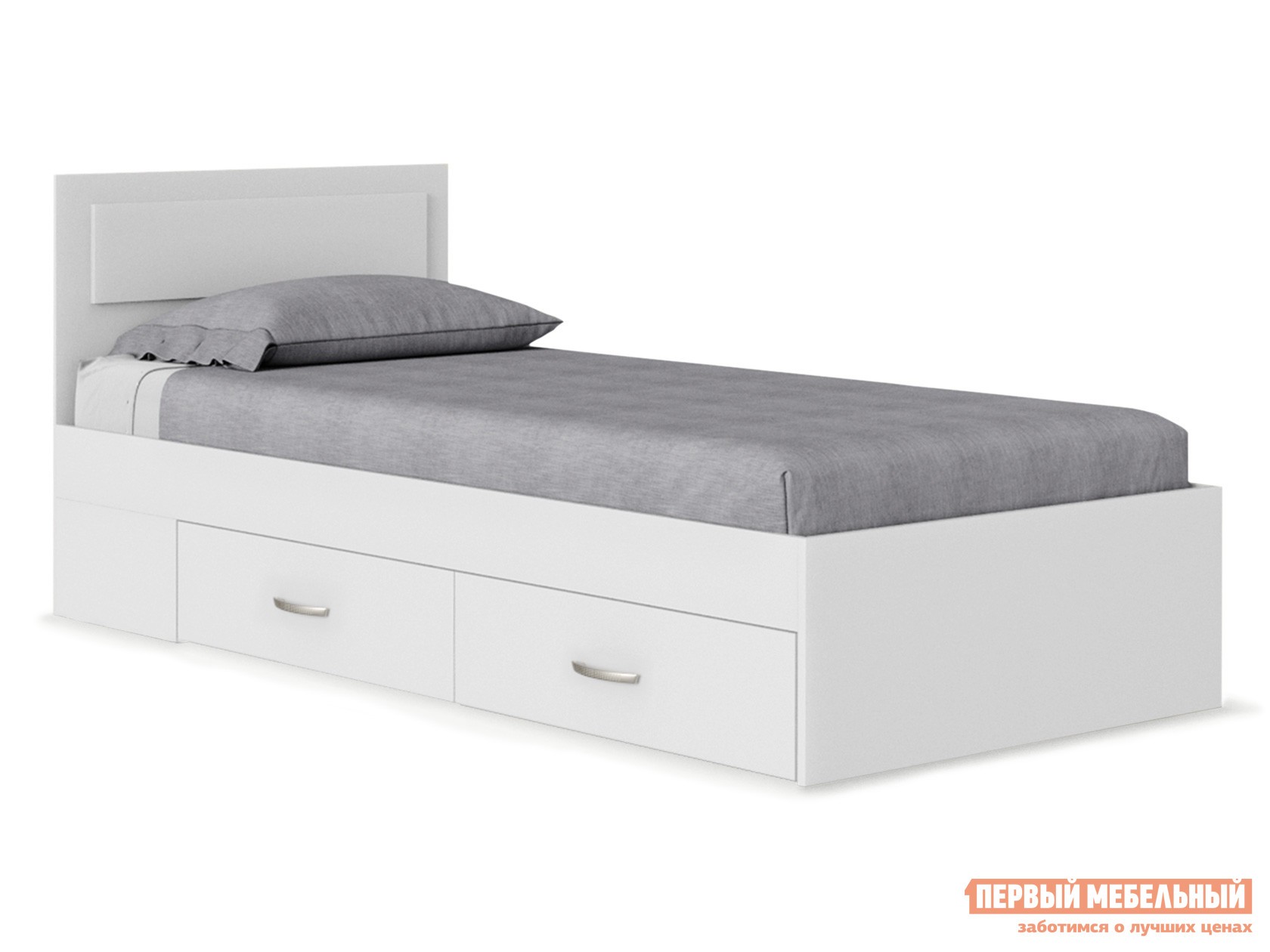 Двуспальная кровать  София Белый шагрень, 90х200 см, Настил