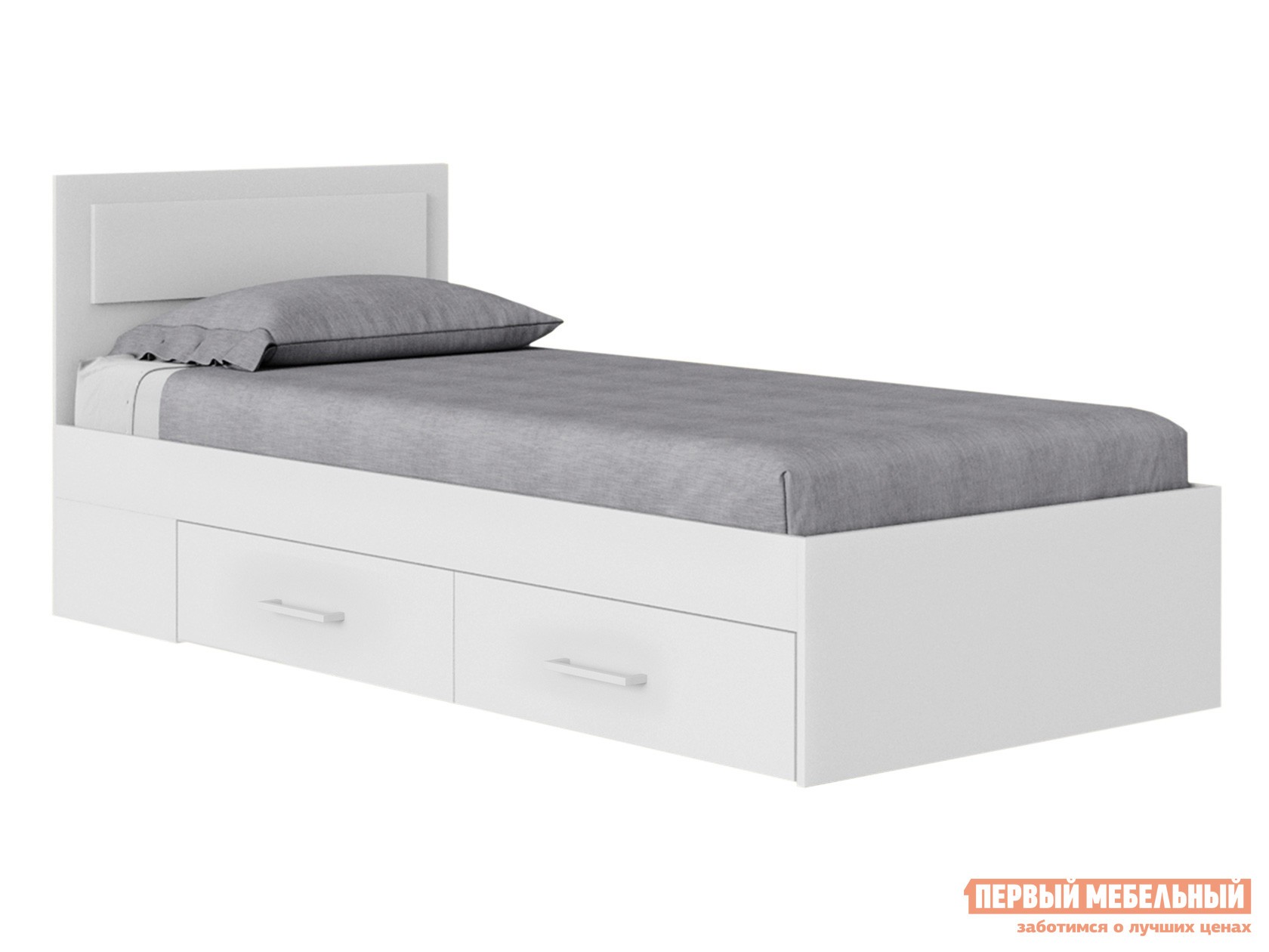 Двуспальная кровать  София Белый, 120х200 см, Настил