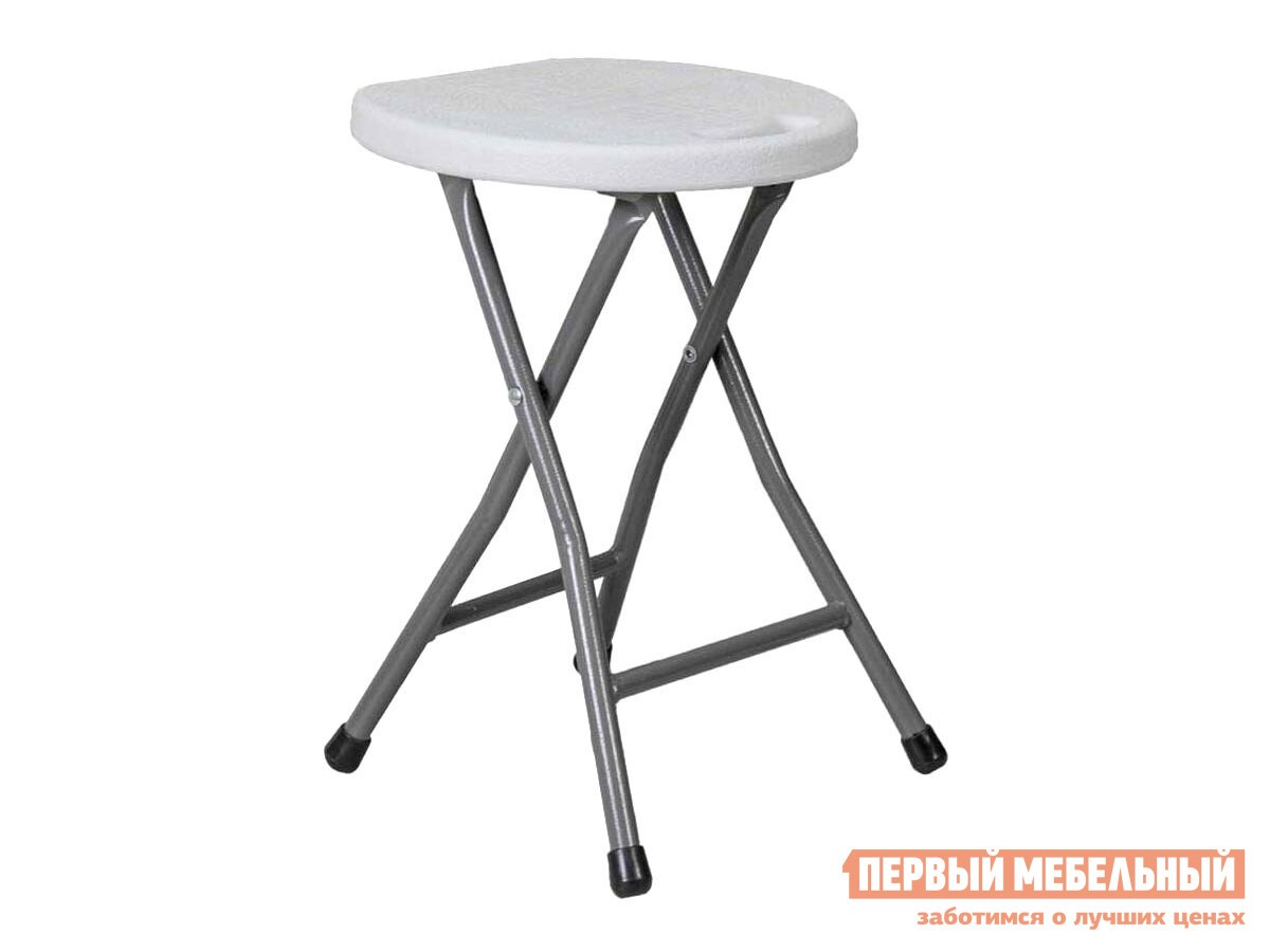 Табурет  Твин Белый, пластик / Графит, металл