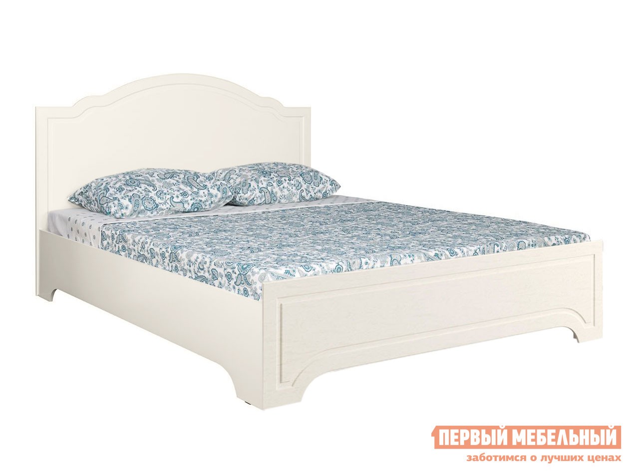 Двуспальная кровать  Ливерпуль  Ясень Ваниль / Белый