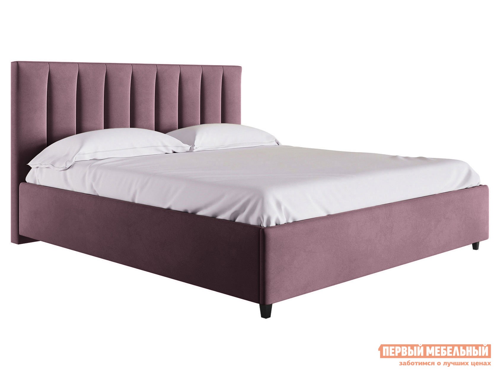 Двуспальная кровать  Ванесса ПМ Лаванда, микрошенилл, 160х200 см