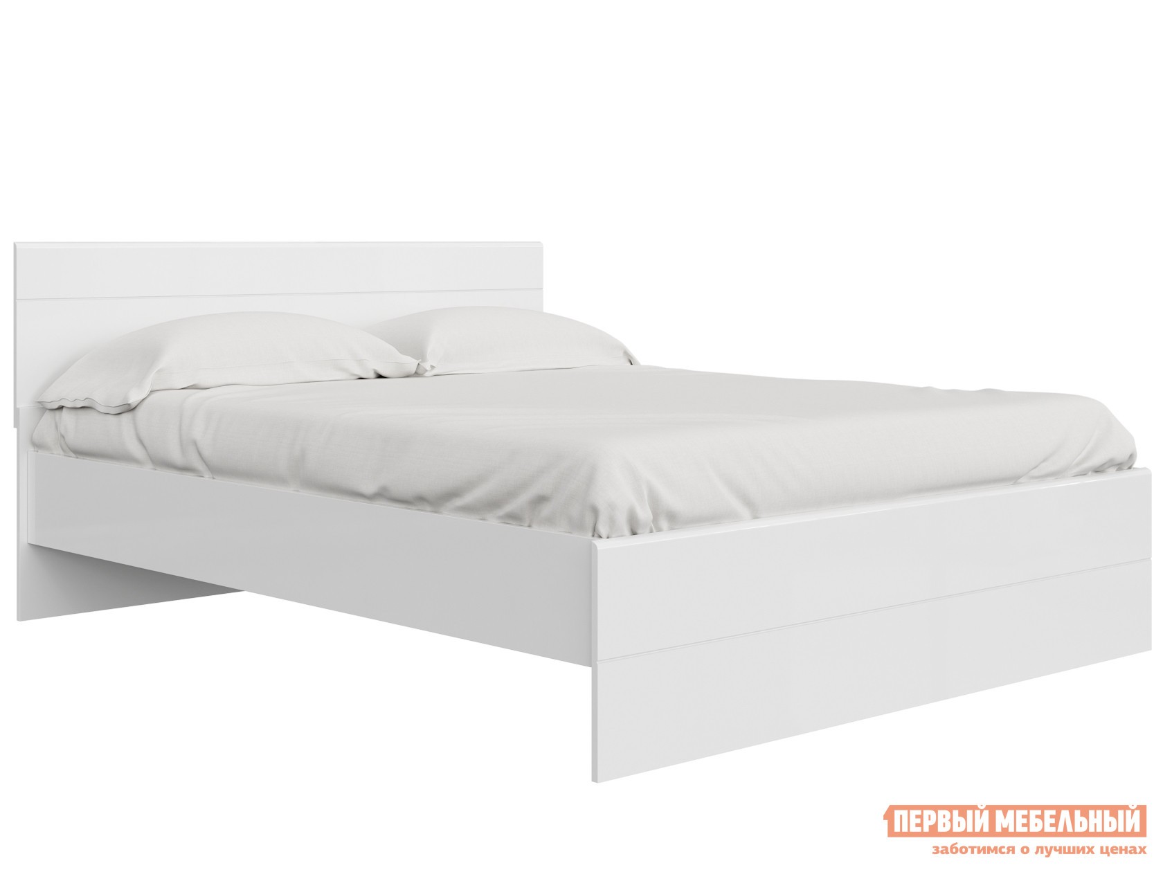 Двуспальная кровать  Глосс Белый / Белый глянец, 140х200 см