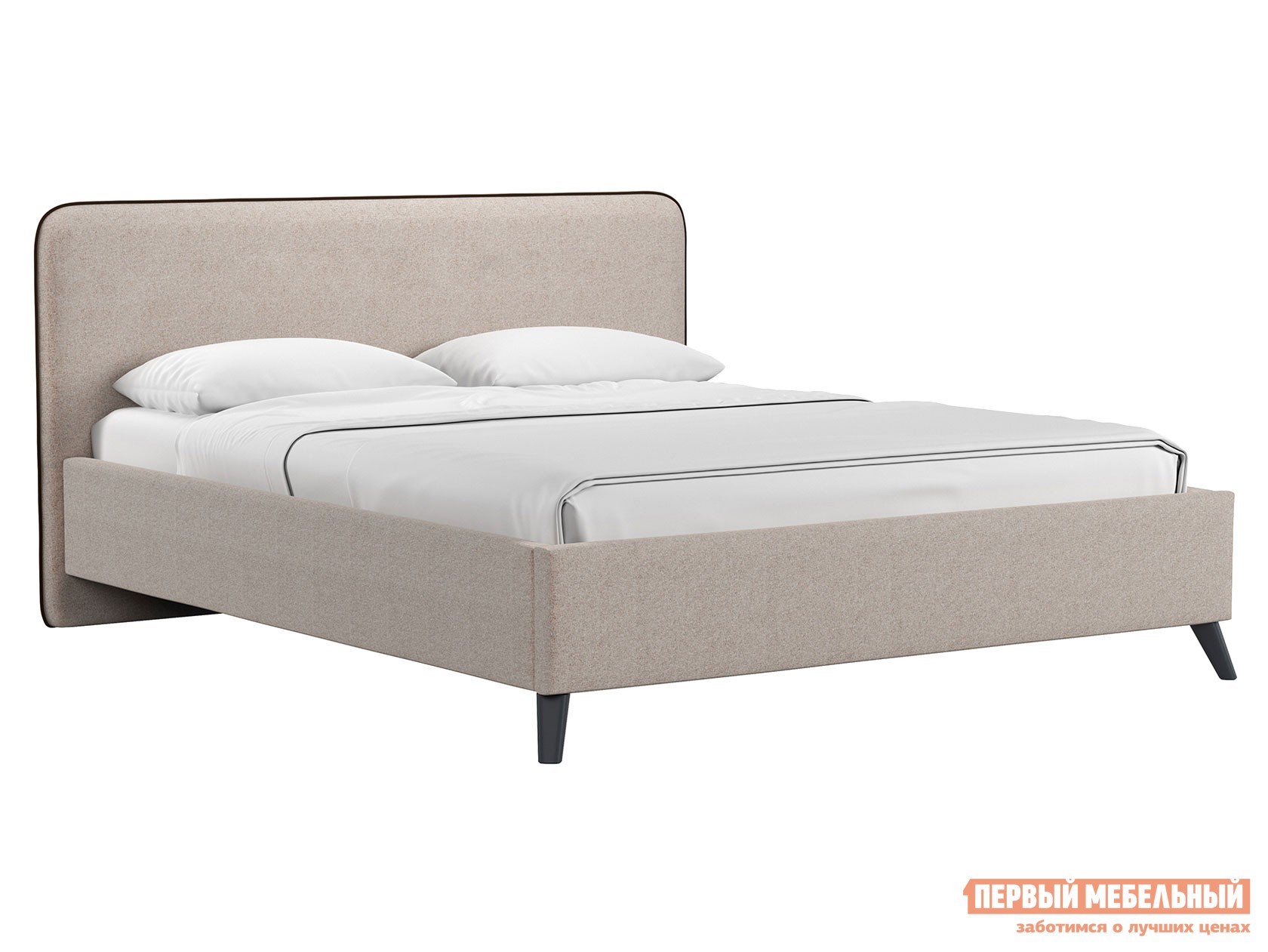 Двуспальная кровать  Миа ПМ Бежевый, жаккард, 140х200 см