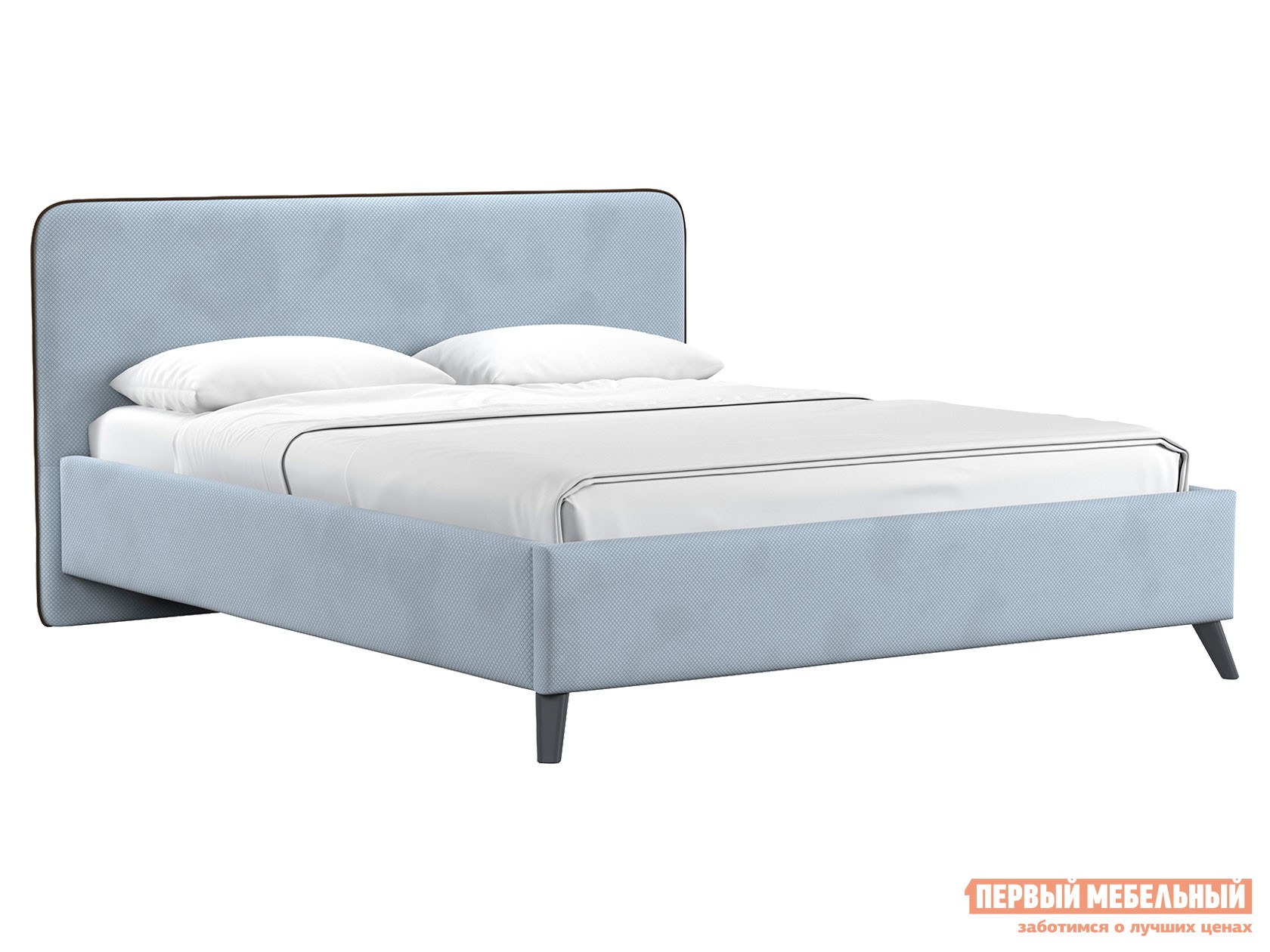Двуспальная кровать  Миа ПМ 140х200 см, Стальной, велюр