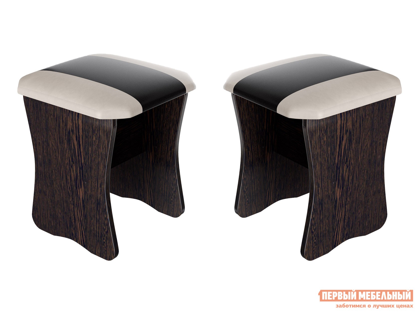 Табурет  Альянс Венге / Шоколад, бежевый, кожзам