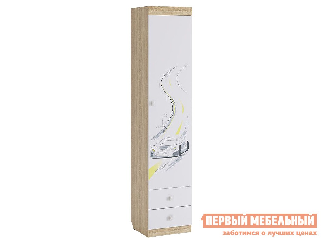 Детский шкаф  Форсаж Дуб Сонома / Белый