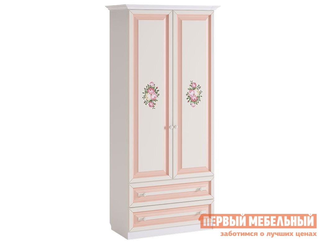 Детский шкаф  Алиса Белый / Крем