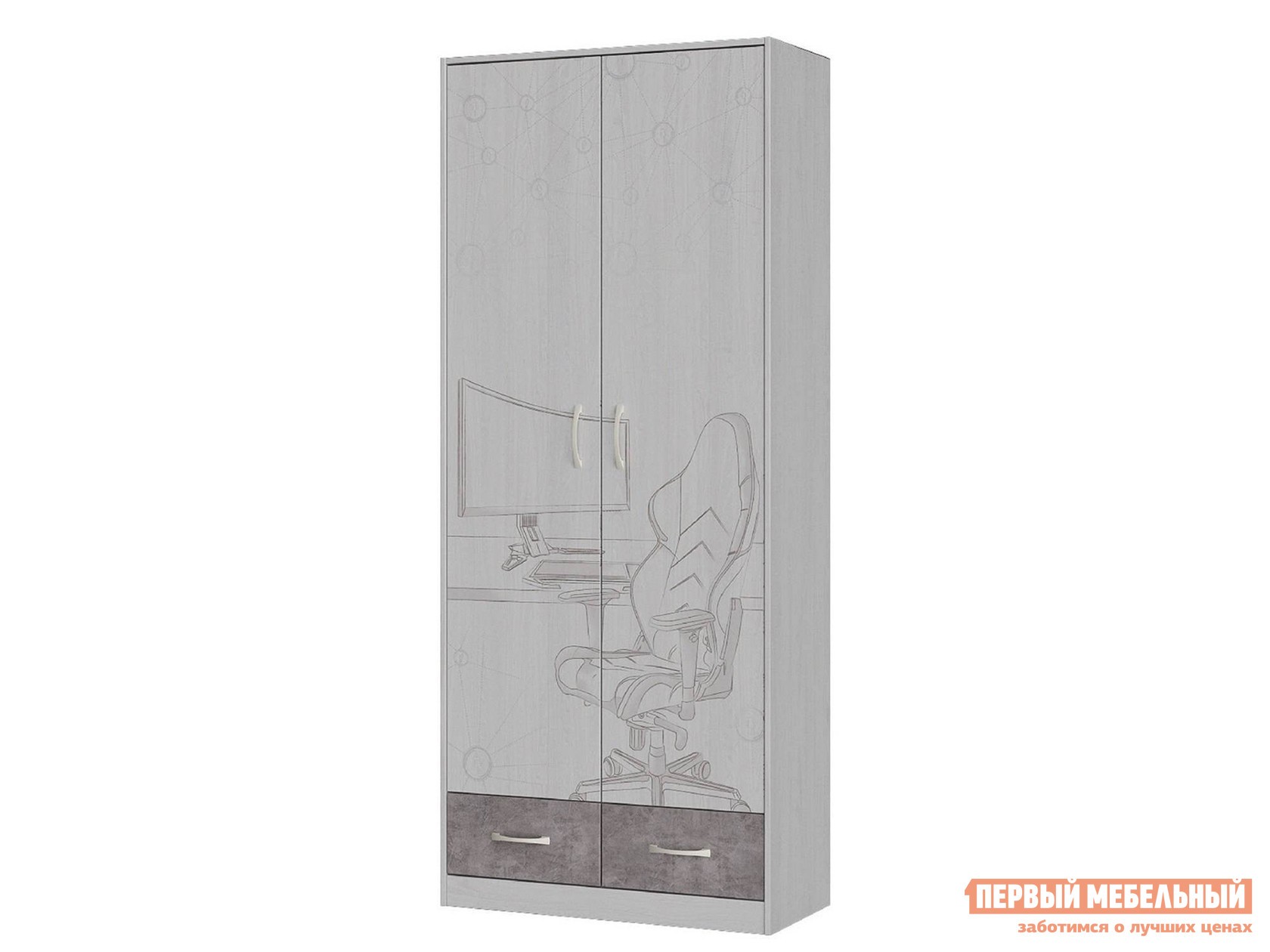 Детский шкаф  Селфи Камень / Ясень Анкор