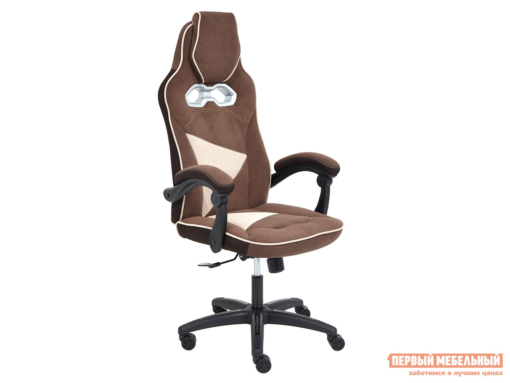 Игровое кресло  ARENA Коричневый, флок / Бежевый, флок