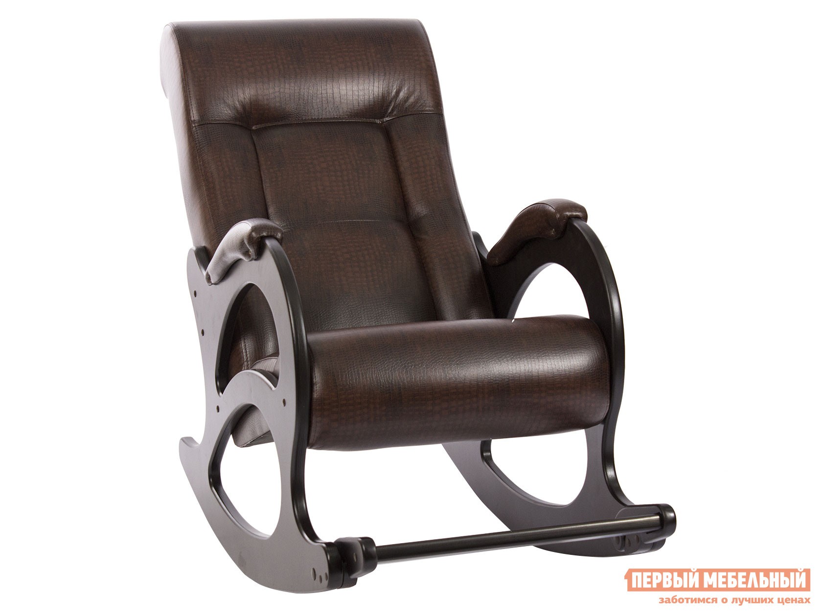 Кресло-качалка  Сиена Венге, Антик крокодил, экокожа