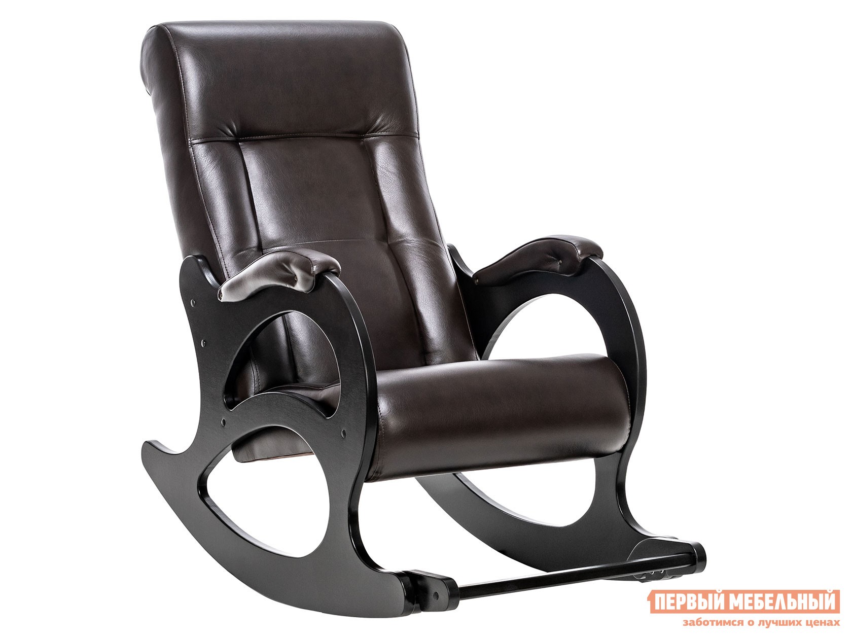 Кресло-качалка  Сиена Венге, Кофейный, иск. кожа