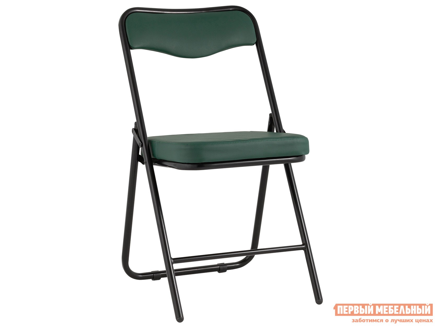 Офисный стул  Джонни Черный / Зеленый, экокожа