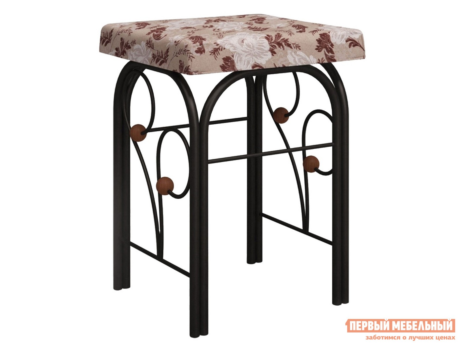 Банкетка  Сандра-6 Черный металл / Темный гобелен