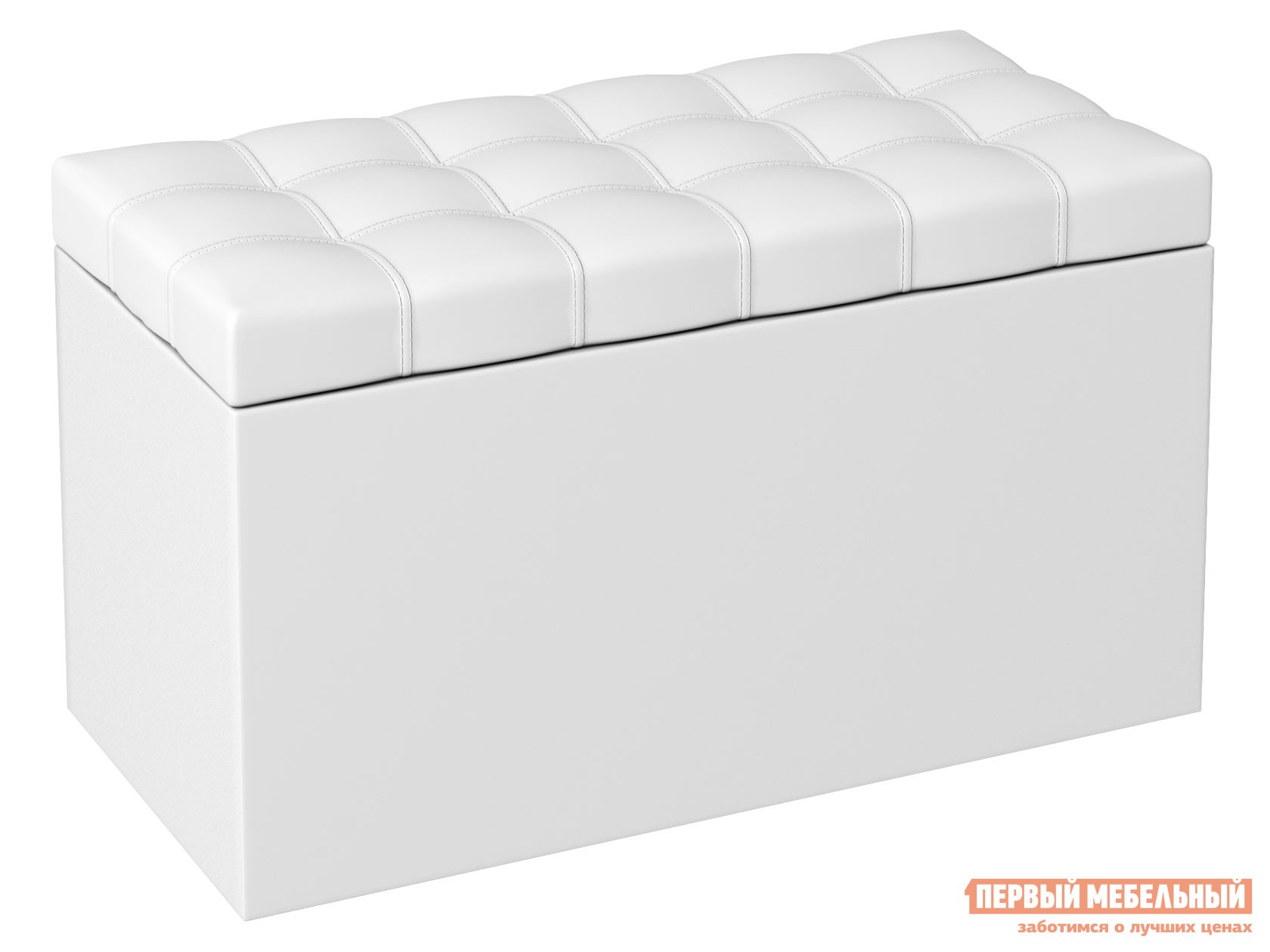 Банкетка  Квадро 2 Белый, кожзам