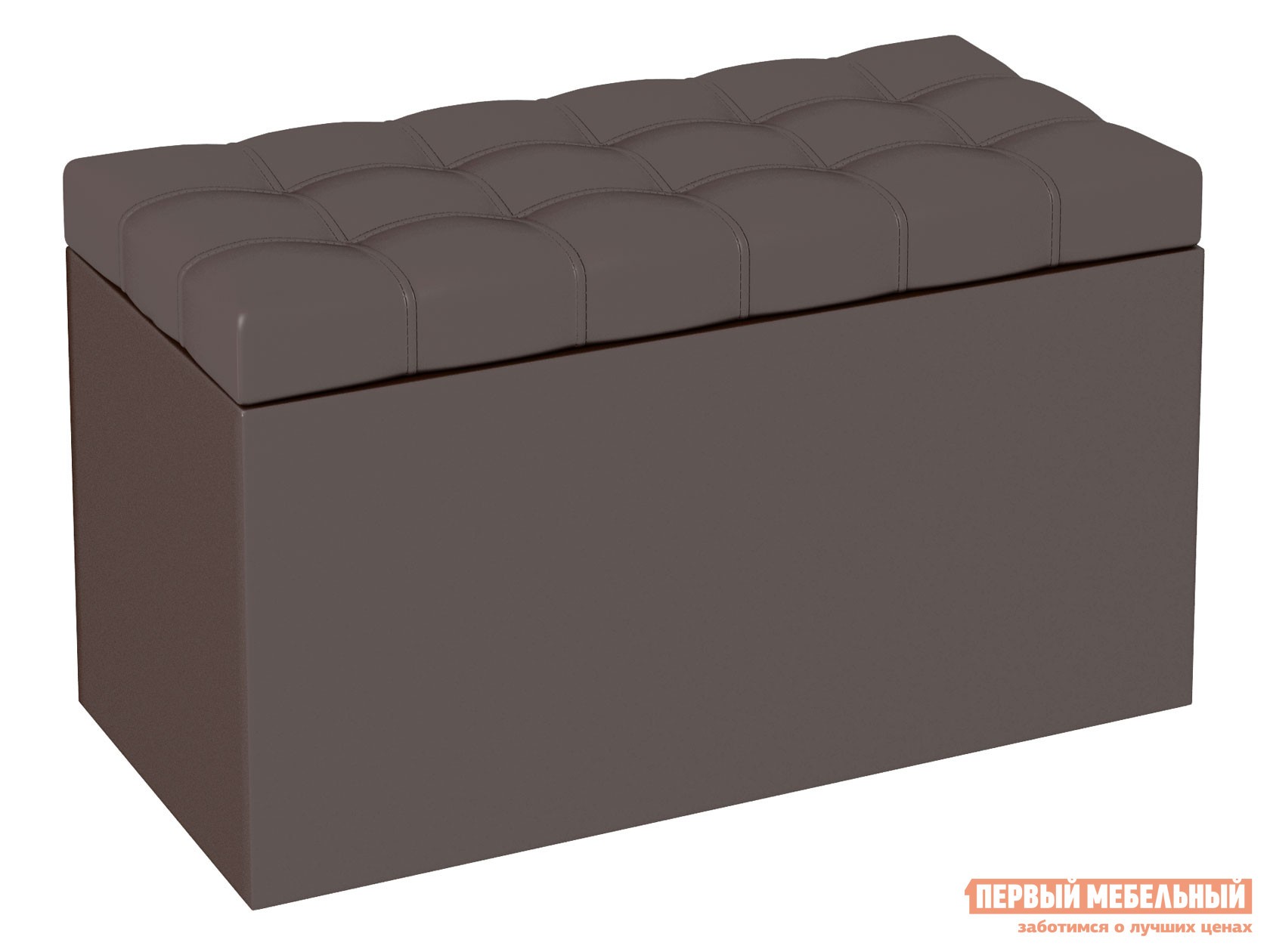 Банкетка  Квадро 2 Шоколадный, кожзам