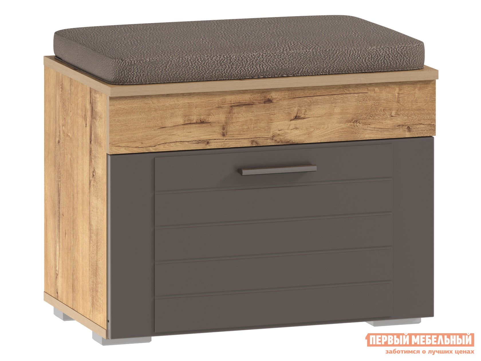 Обувница  Ливорно Дуб бунратти / Софт графит