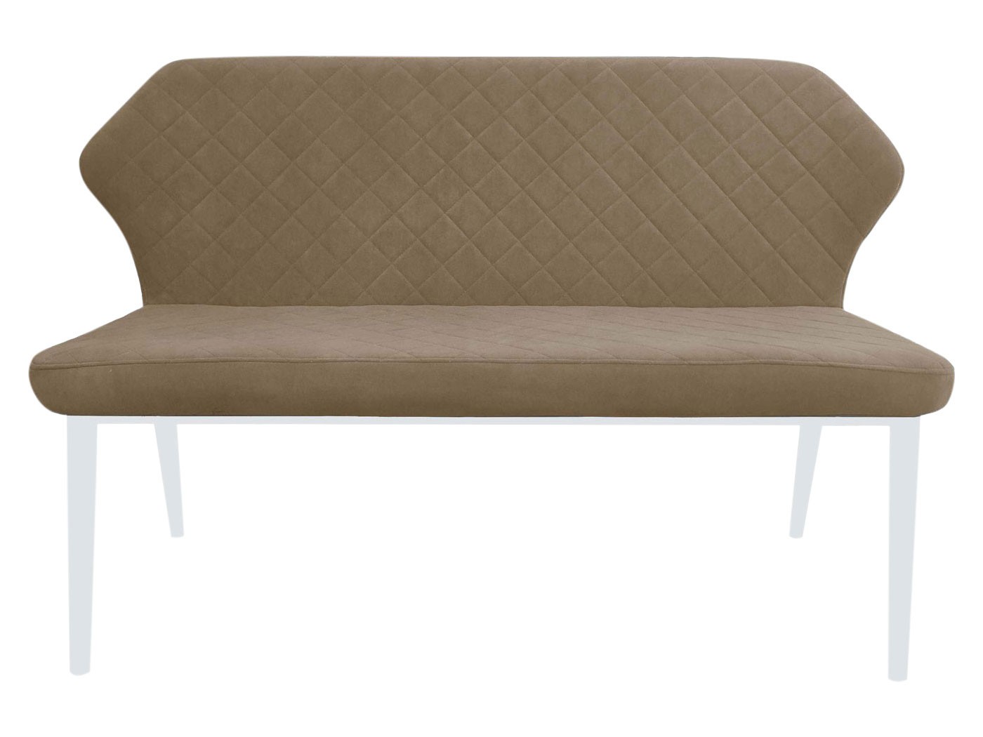 Кухонный диван  Диклайн 239 Капучино, микровелюр / Белый