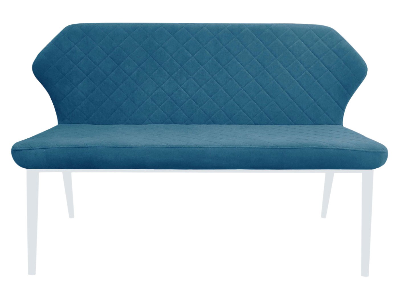 Кухонный диван  Диклайн 239 Синий, микровелюр / Белый