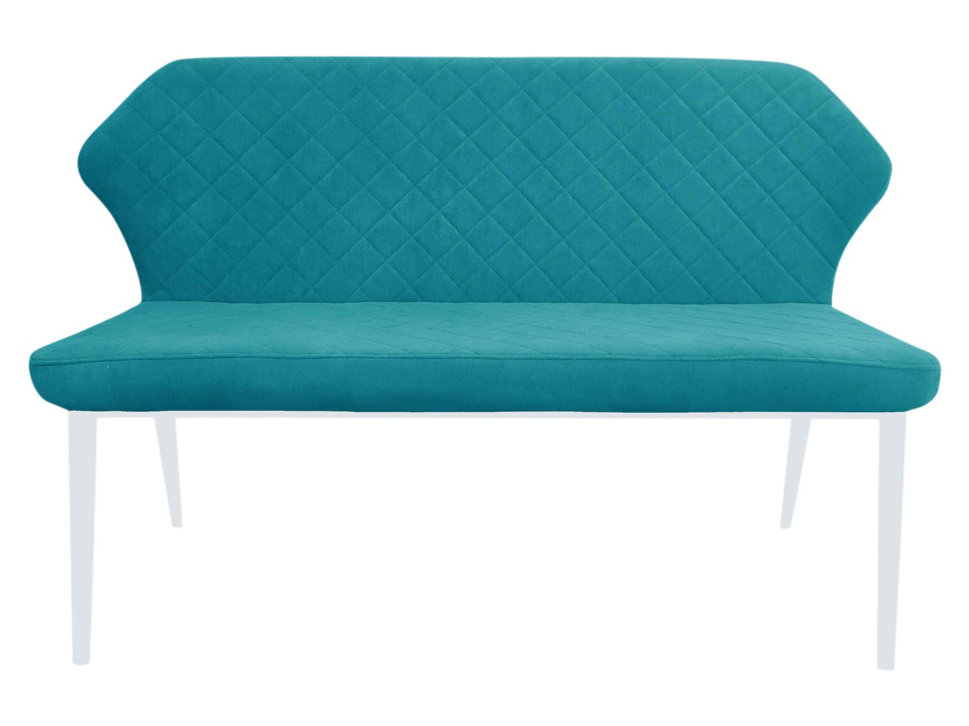 Кухонный диван  Диклайн 239 Ментоловый, микровелюр / Белый