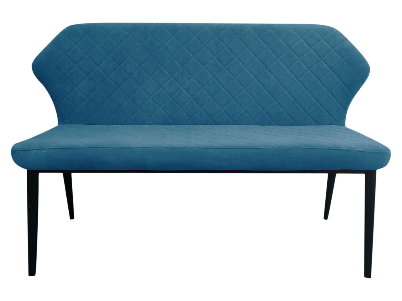 Кухонный диван  Диклайн 239 Синий, микровелюр / Черный