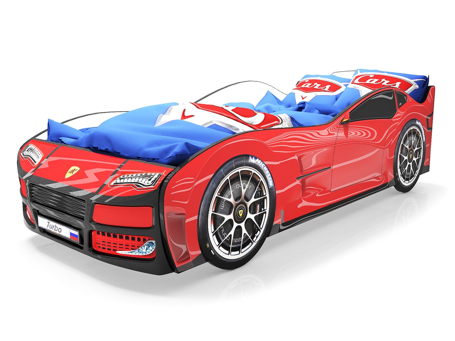 Кровать-машина  Турбо Красный (Турбо), Без подсветки