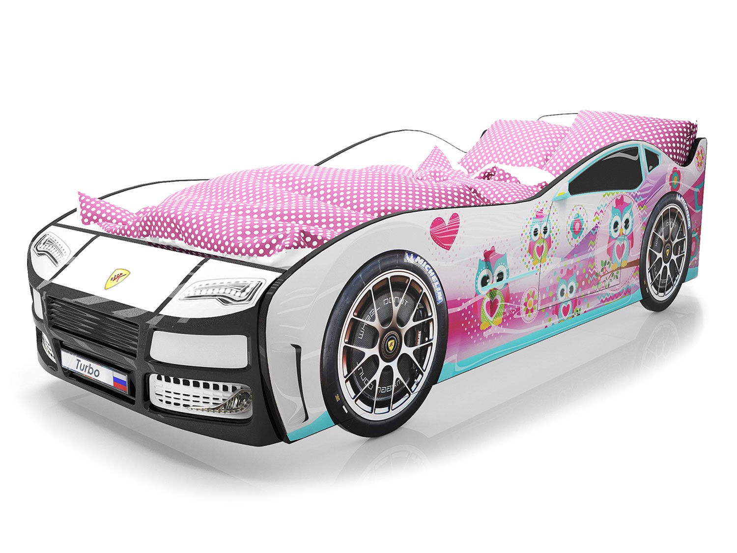 Кровать-машина  Турбо Белый 2 (Турбо), Без подсветки