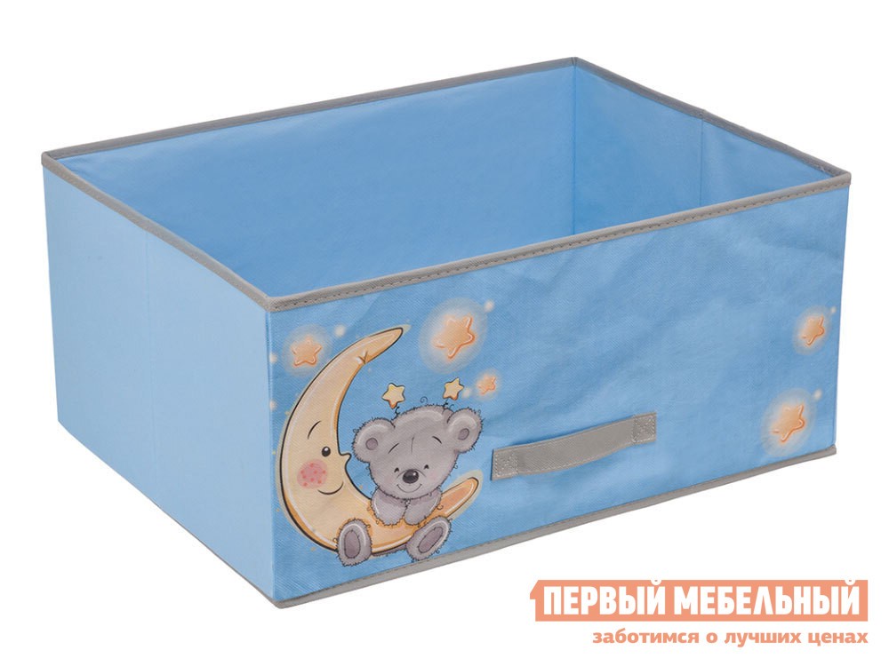 Кофр  Мишка Голубой, нетканый материал, L