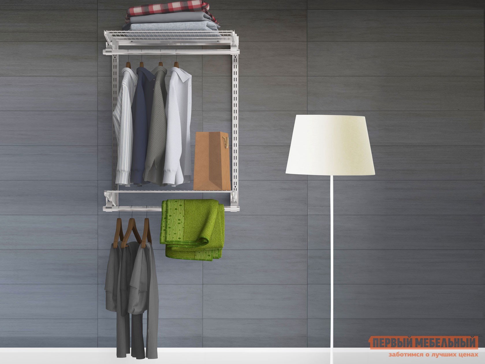 Гардеробная система  Атлант 16 Белый, металл