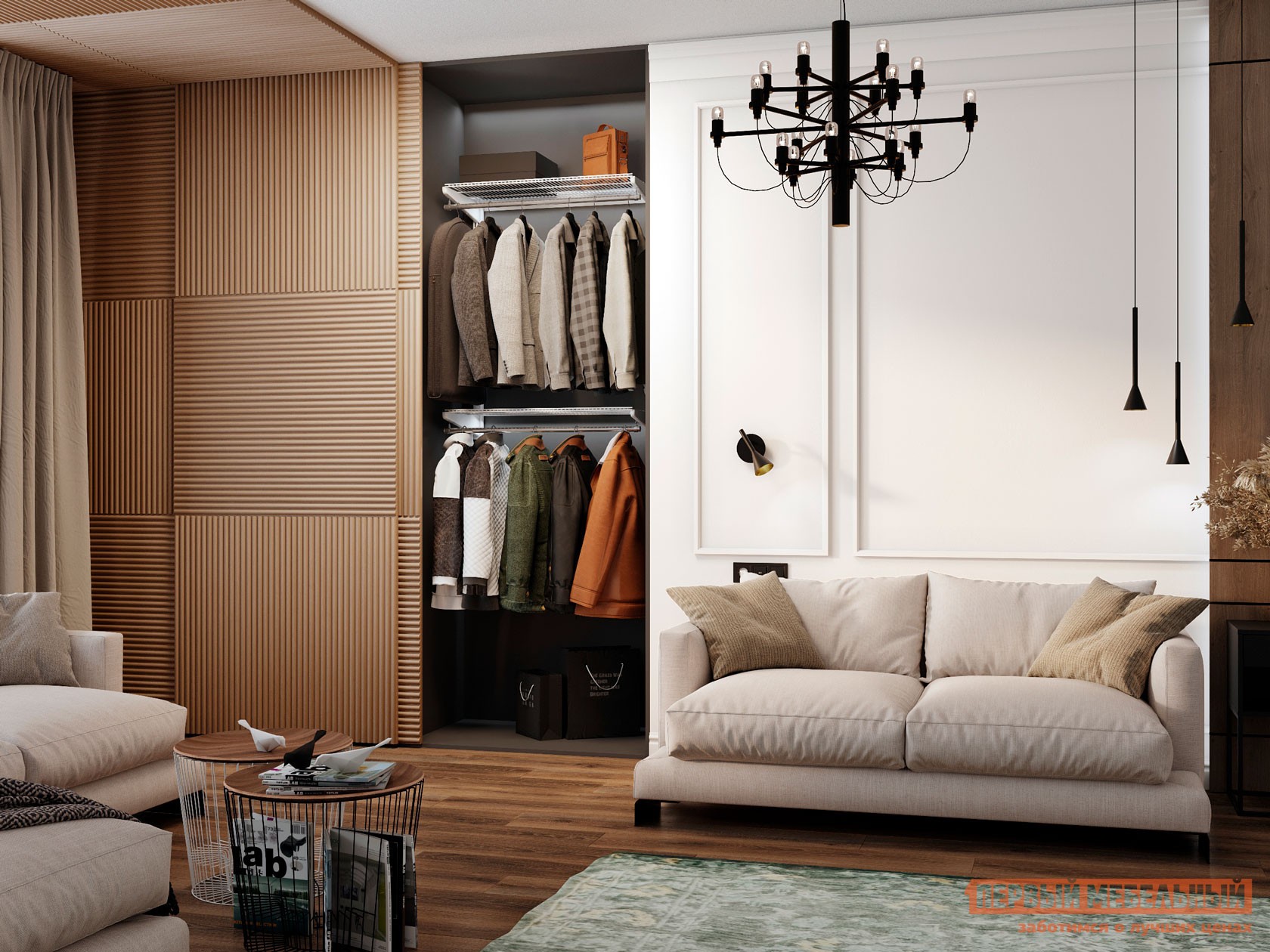 Гардеробная система  Атлант Премиум 2 Белый, металл