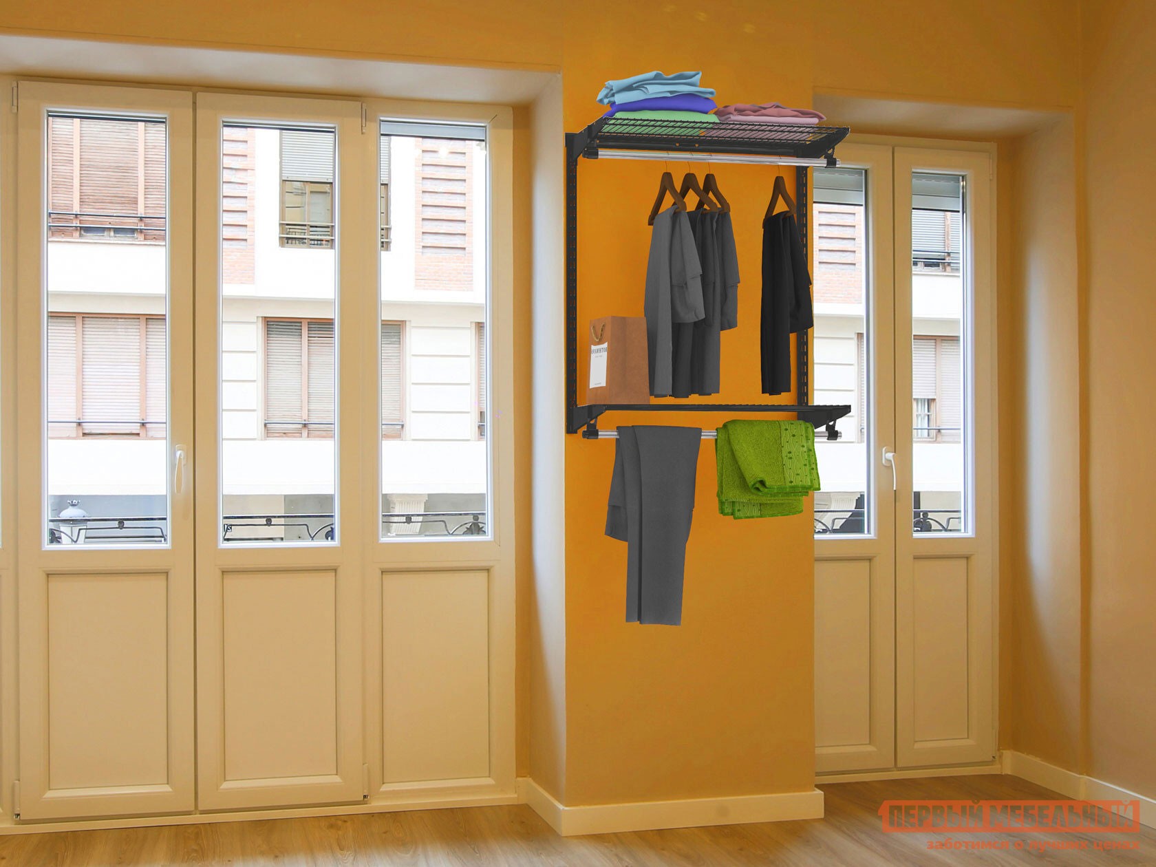 Гардеробная система  Атлант 10 Черный, металл