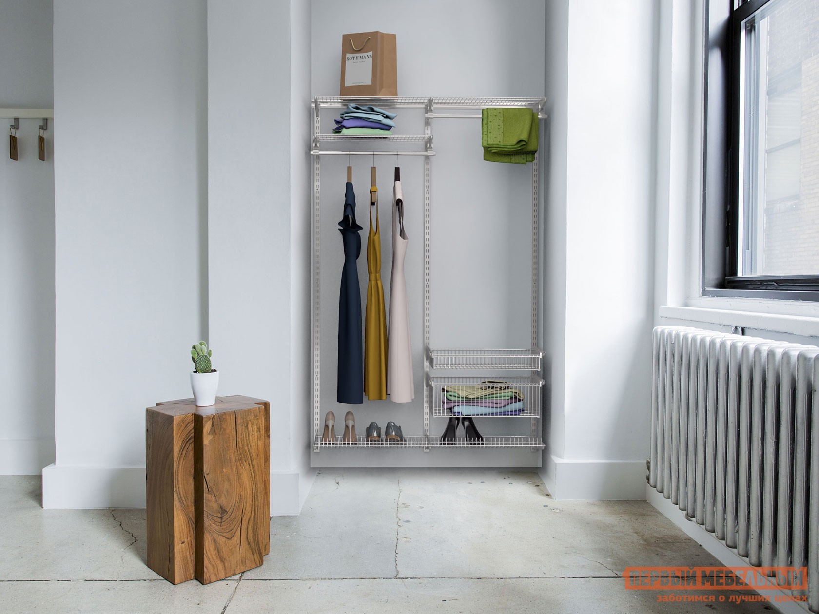 Гардеробная система  Атлант 34 Белый, металл