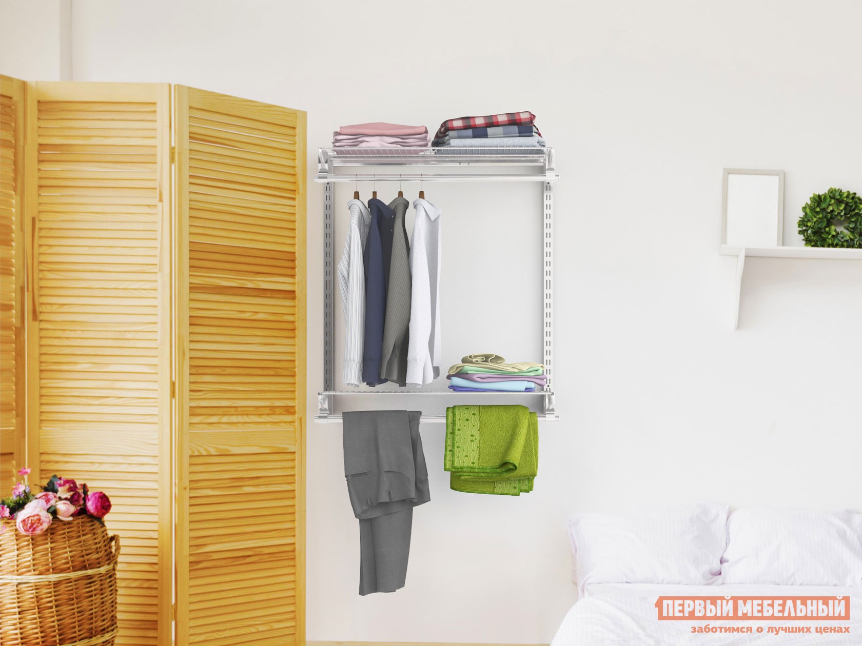 Гардеробная система  Атлант 22 Белый, металл