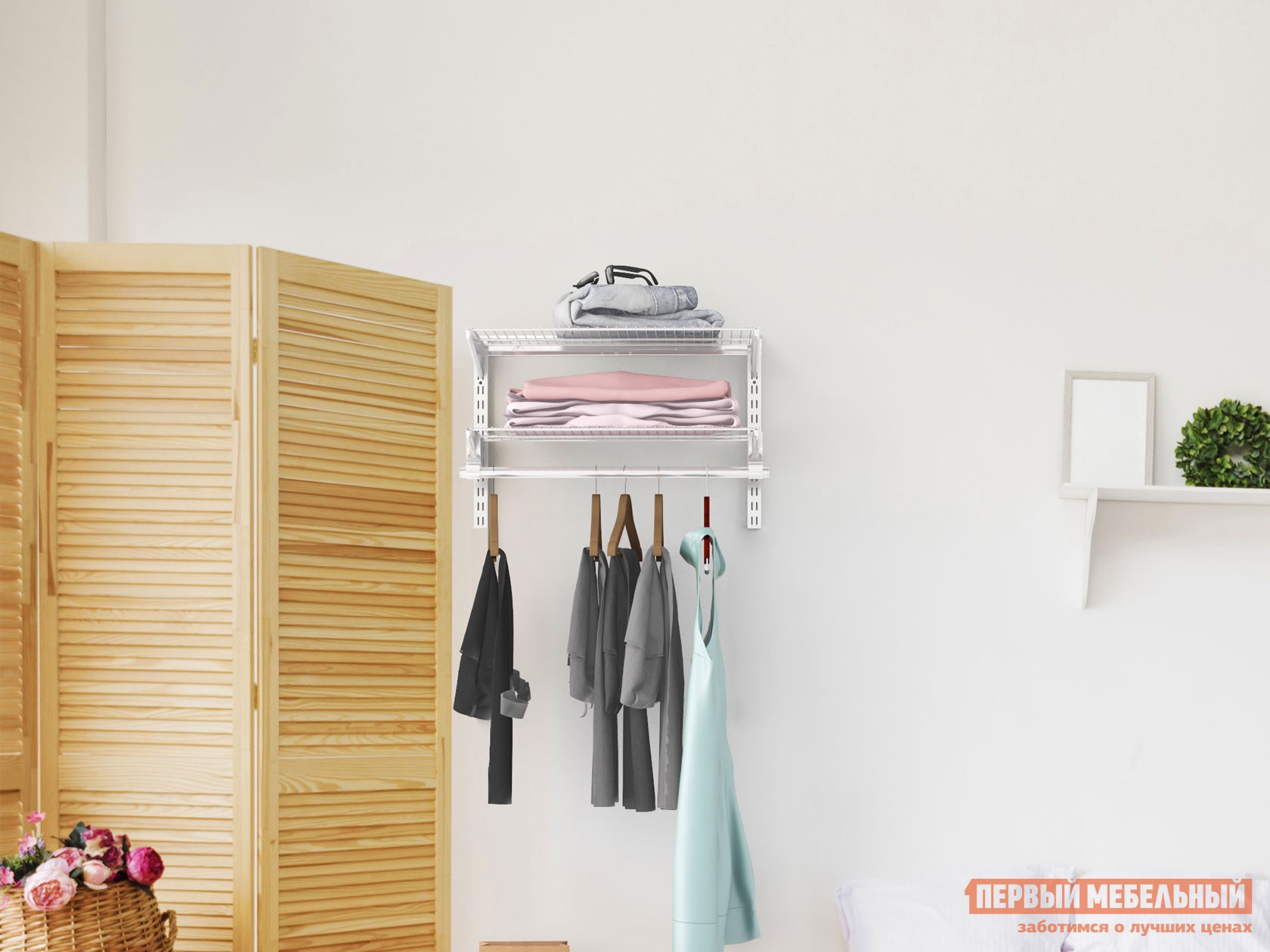 Гардеробная система  Атлант 1 Белый, металл