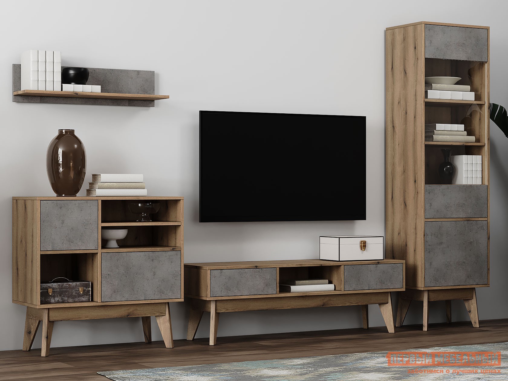 Гостиная  Хелен Дуб Ватан / Бетон Чикаго