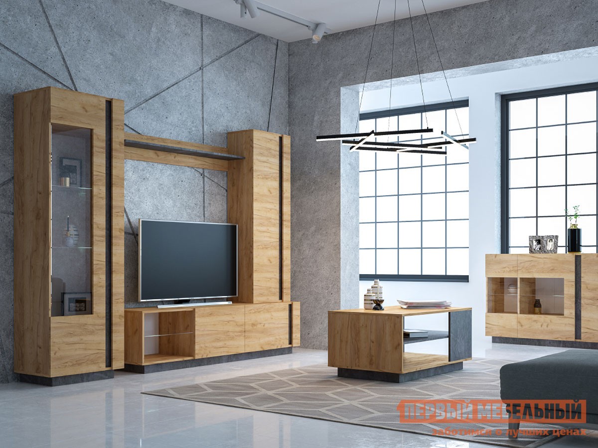 Гостиная  Арчи Дуб золотой CRAFT / Камень темный