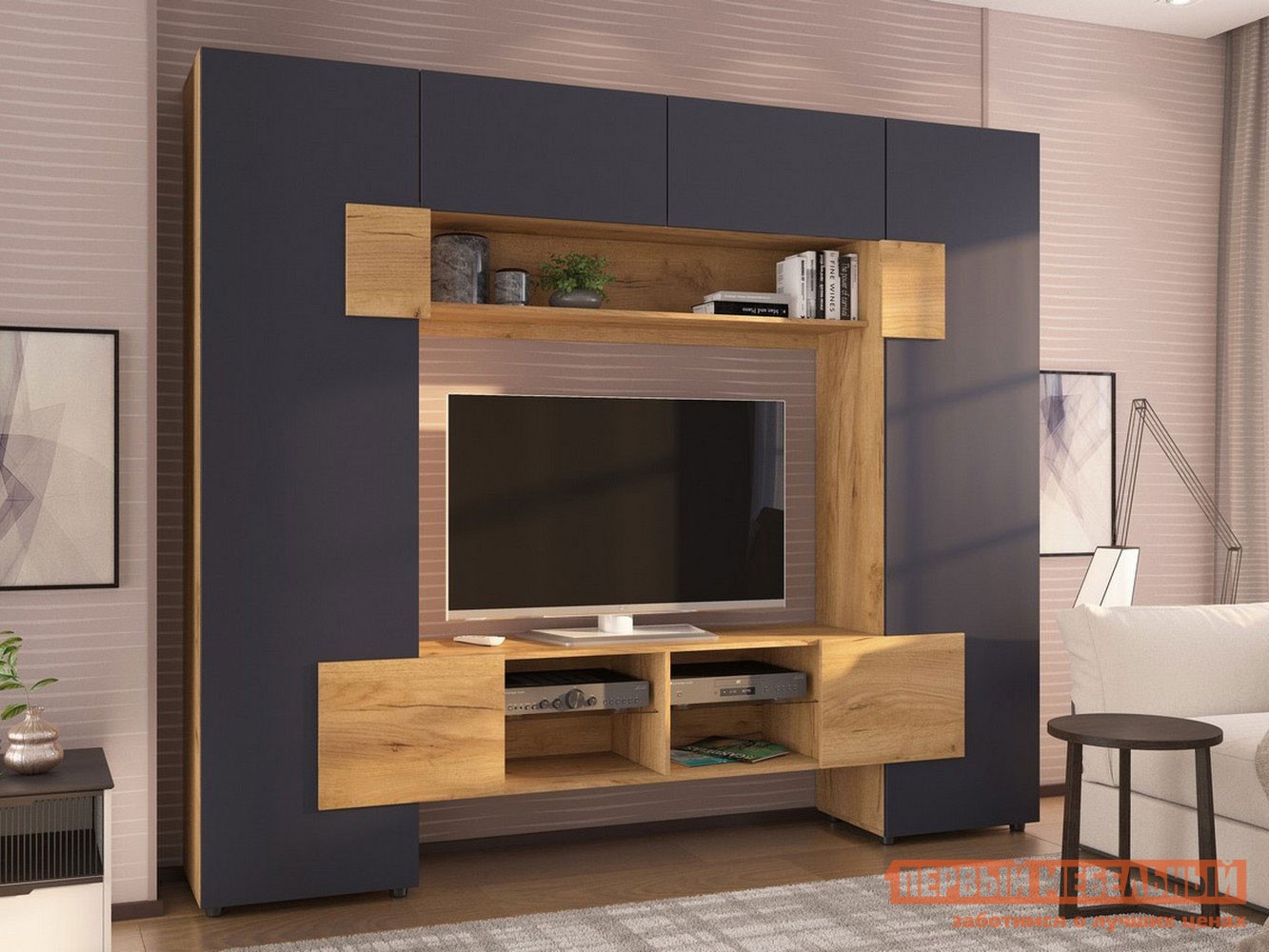 Гостиная  Ривьера Дуб Крафт / Графит