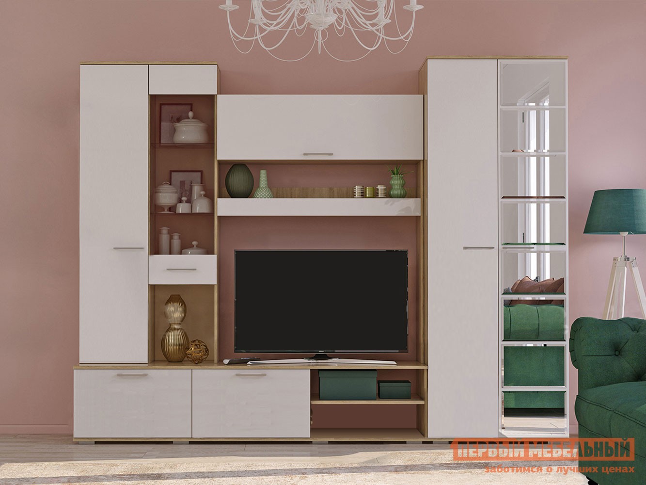 Гостиная  Флай Дуб Сонома / Белый