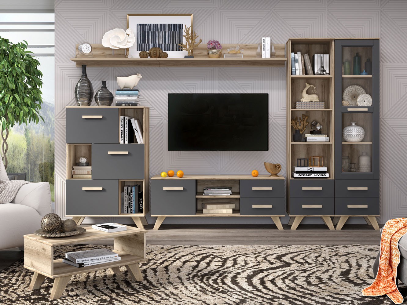 Гостиная  Вега Скандинавия Дуб Каньон / Силк флай