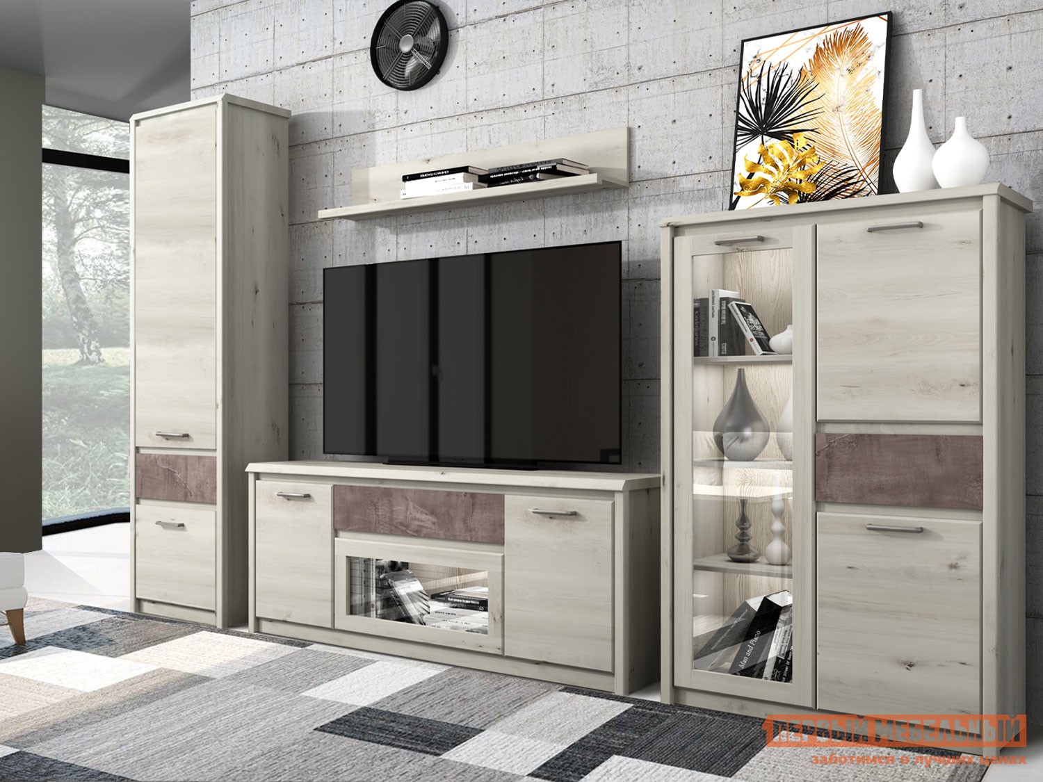 Гостиная  Бьерк Ольха полярная / Оникс