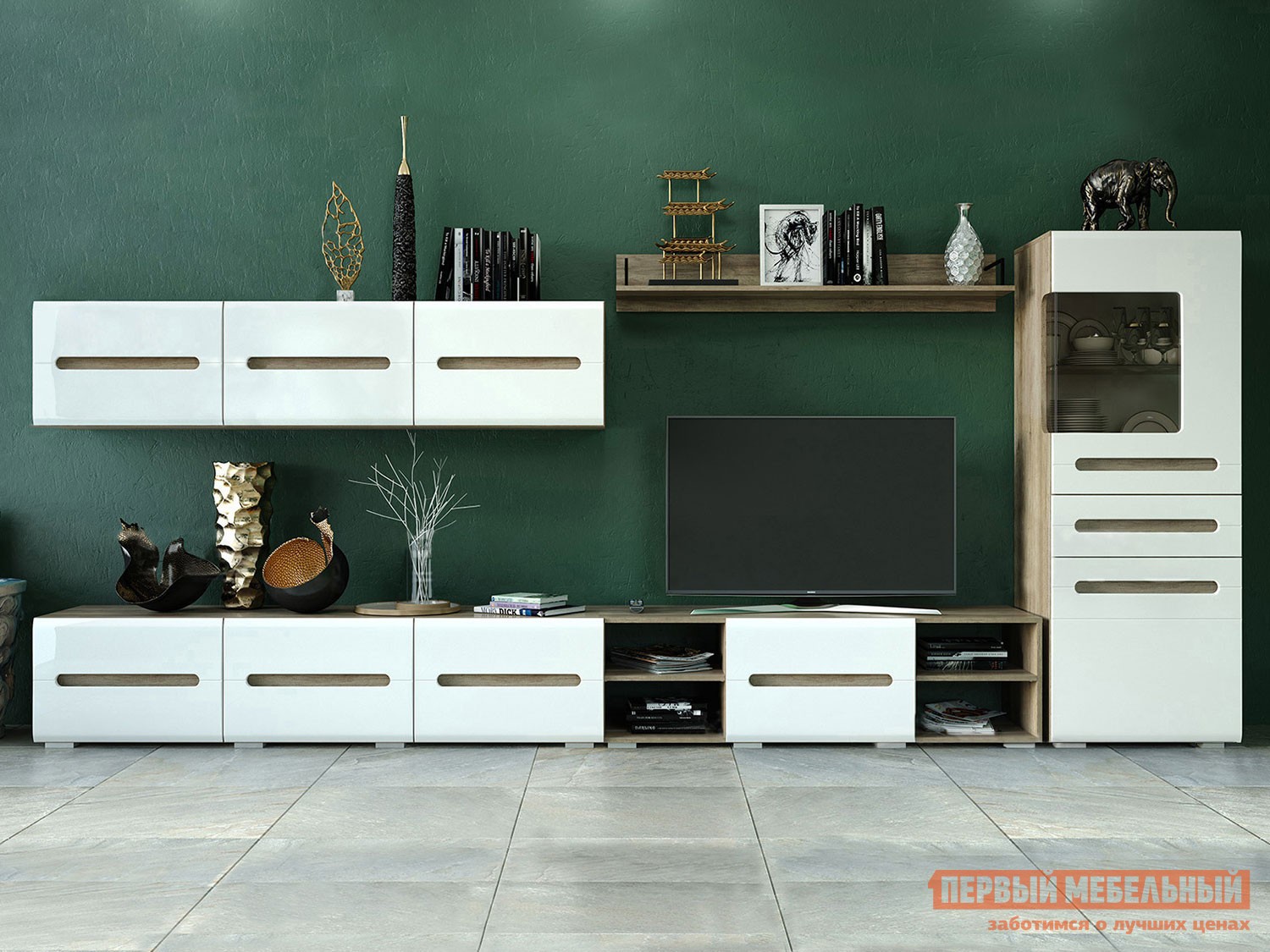 Гостиная  Наоми Дуб каньон / Белый глянец