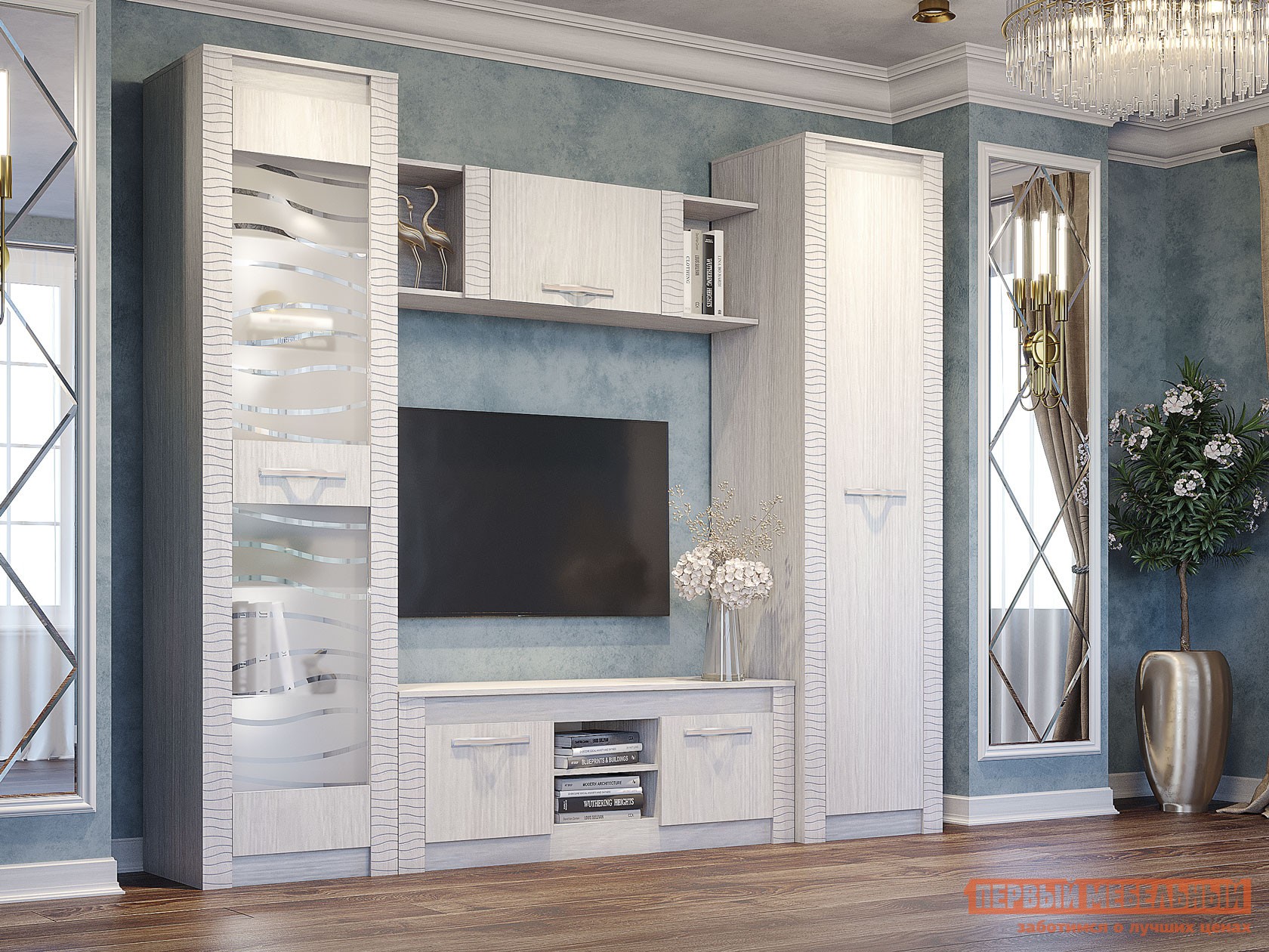 Гостиная  Монако Белый ясень