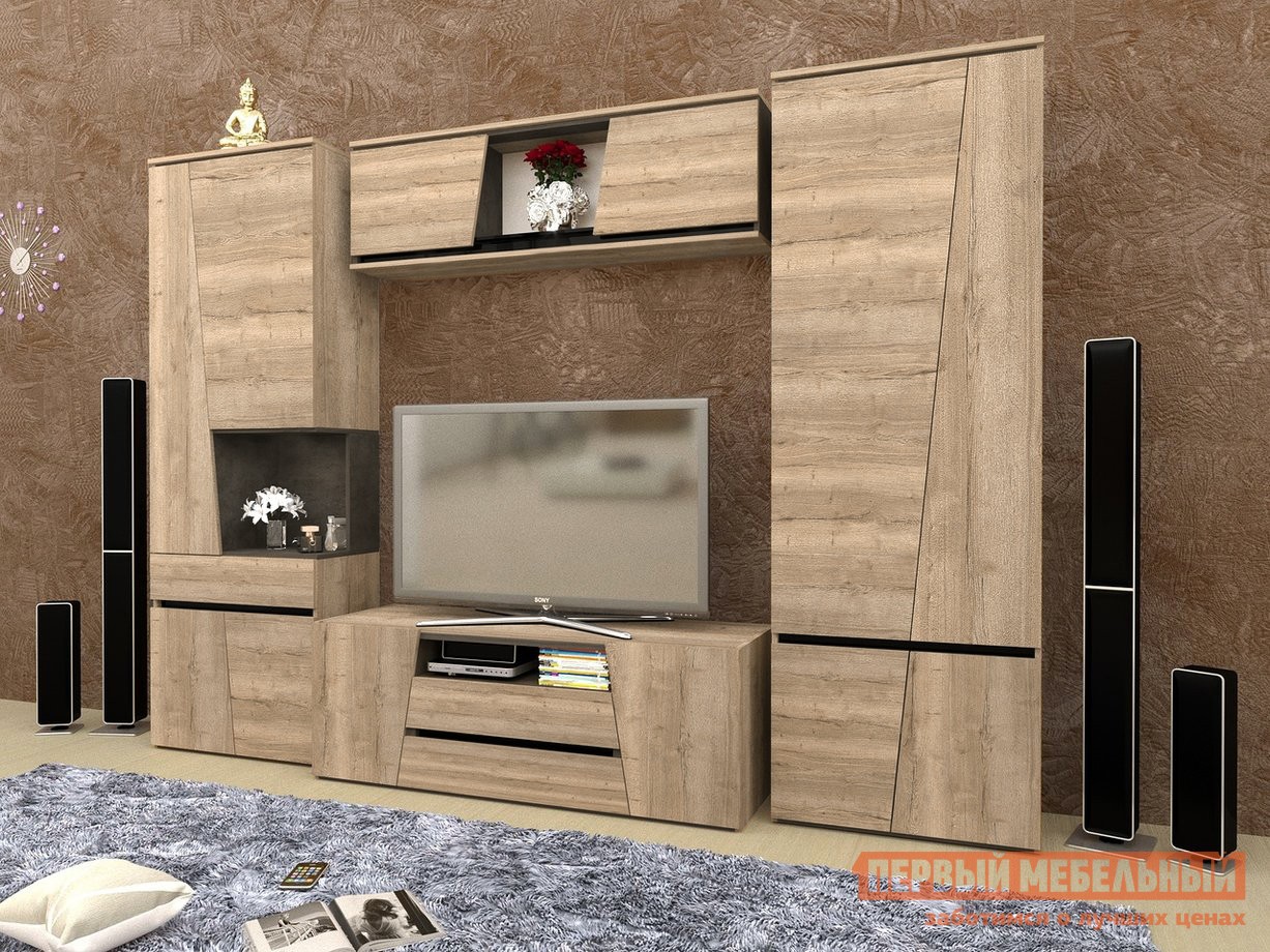 Гостиная  Стреза Дуб Галифакс / Бетон Чикаго