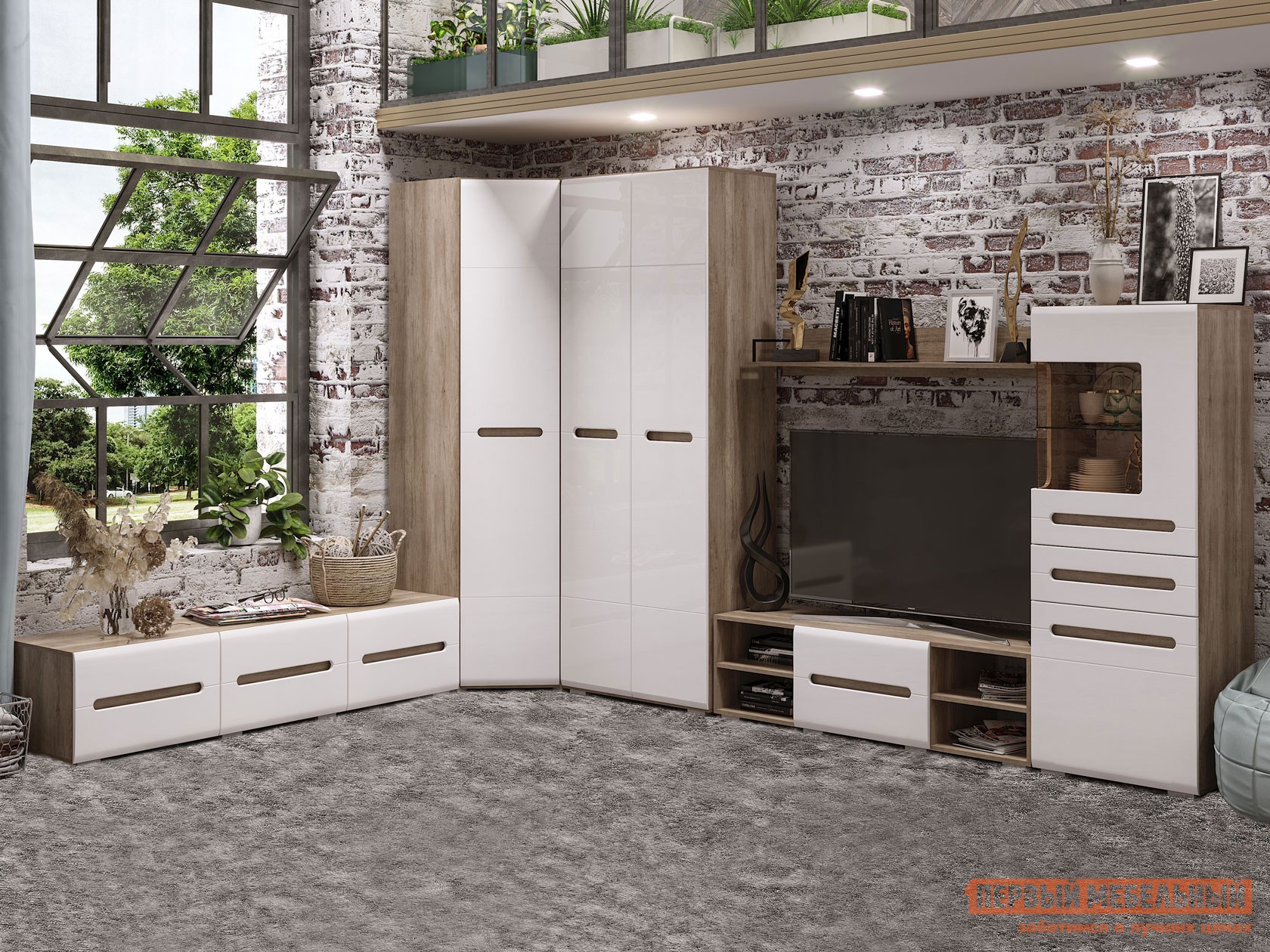 Гостиная  Наоми Дуб Каньон / Белый глянец