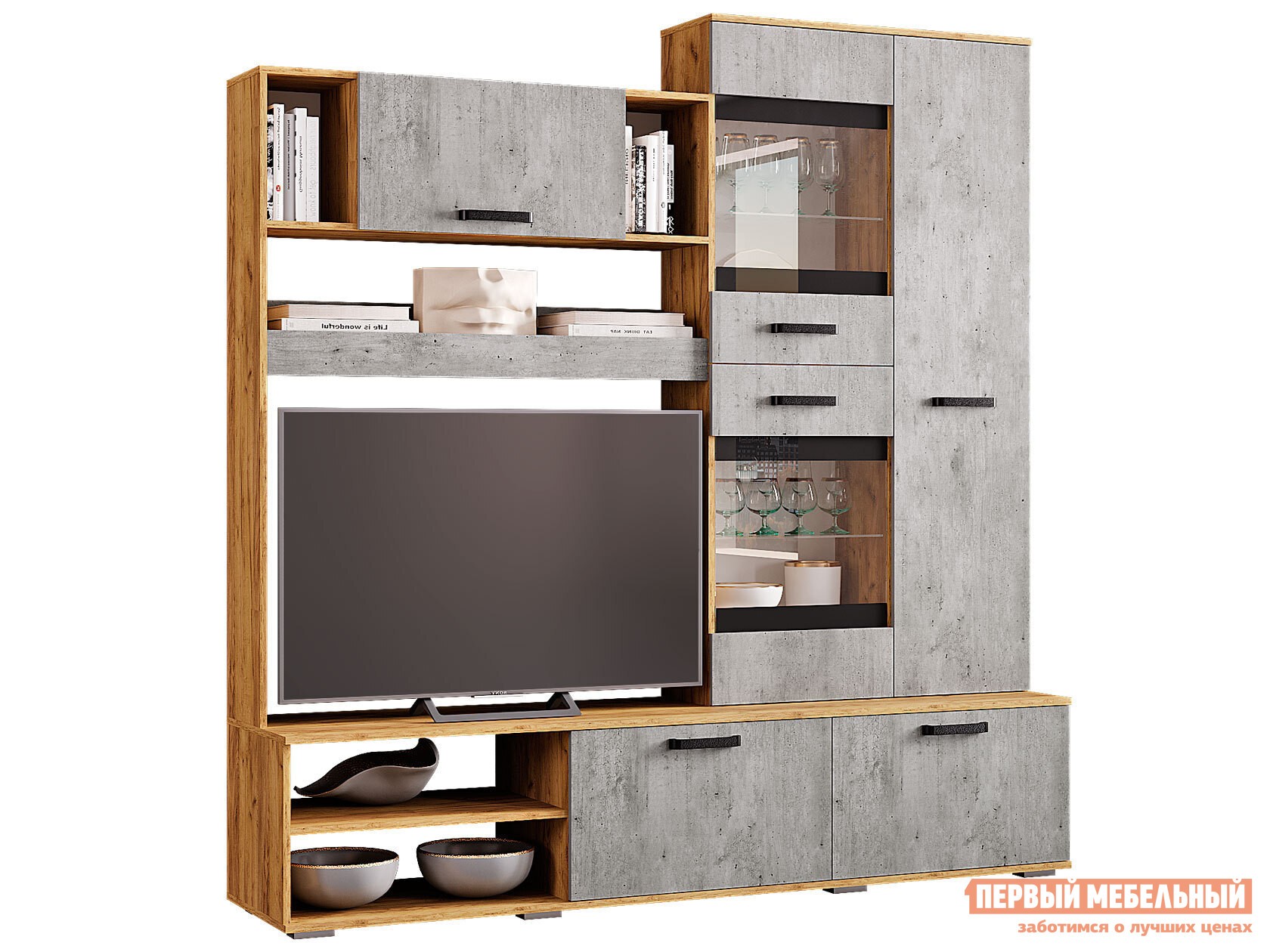 Гостиная  Трамп Дуб крафт / Бетон