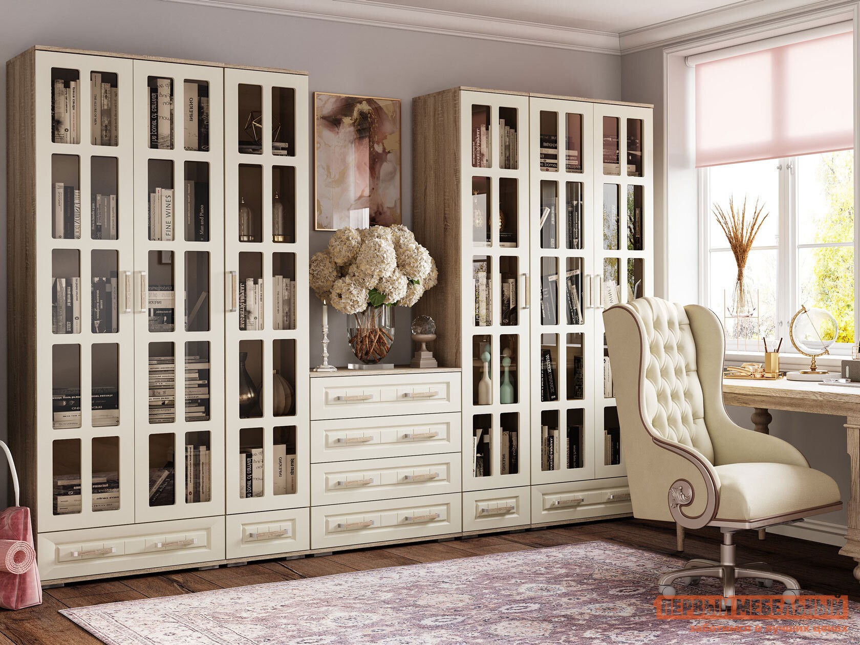 Гостиная  Маркиза Дуб Сонома / Крем Сатин